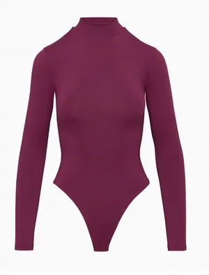 Aritzia Babaton Babaton Contour MockNeck Longsleeve Bodysuit Small in Grapevine thumbnail 1