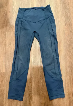 Lululemon‎ All The Right Places High Rise Crop 23" Leggings Teal Blue Womens 6 thumbnail 1