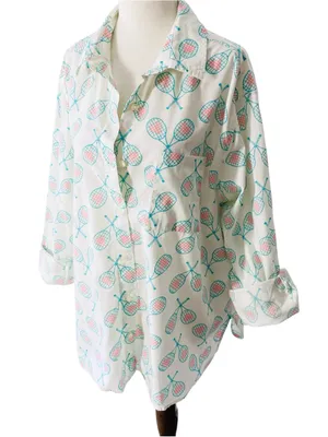 AERIE Tennis Racket Pajama Shirt thumbnail 2
