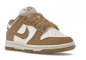 Nike Women’s Dunk Low Sneakers Tan White thumbnail 1