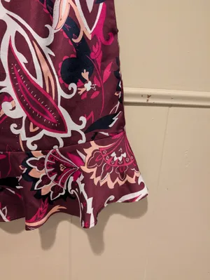 Banana Republic Faux Wrap Purple Pink Skirt thumbnail 16
