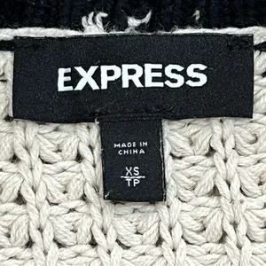 Express Multicolor Striped Open Front Oversized Cardigan Size XS thumbnail 4