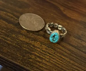 Authentic turquoise ring Blue Size 6 thumbnail 1