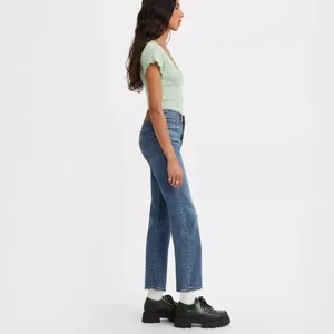 Levi's Wedgie Straight Fit Jeans in Unstoppable Wear Dark Wash‎ Size 24 thumbnail 3