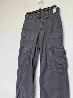 American Eagle Vintage Y2K Grunge Dark Gray Cargo Pants thumbnail 2
