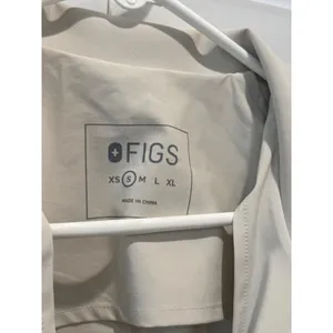 FIGS Off-Duty Lab Coat Women Small Beige Water Rain Resistant Stretch W19OW1001 thumbnail 3