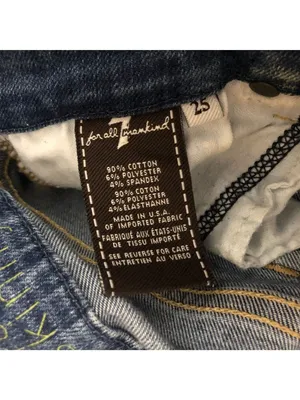 7 For All Mankind Womens Cropped Skinny Jeans Size 25 Denim USA Made thumbnail 4