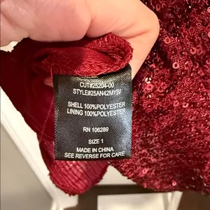 Trixxi Burgundy Sequin Wrap Dress Size 1 NWT Party Holiday‎ Cocktail Glam thumbnail 7