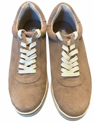 MIA Women’s Sprint Sneakers Neutral Stone Suede Upper with Low Platform Sole 9M thumbnail 1