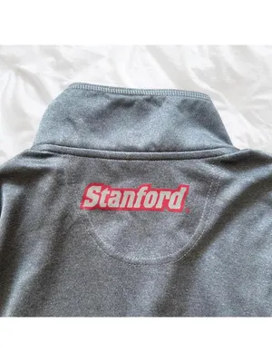 Stanford Champion Gray Quarter Zip Pullover Size Small thumbnail 6