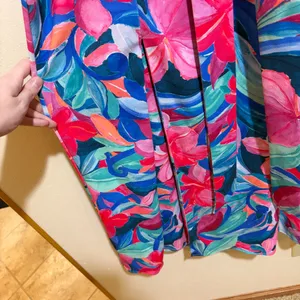 Show Me Your Mumu Eden Midi Dress Hibiscus Punch Tropical Floral thumbnail 7