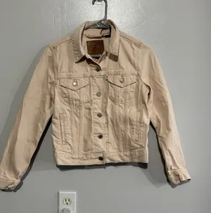 LEVI'S FRESH ORIGINAL TRUCKER‎ JACKET WOMENS XS PINK JEAN DENIM Botanical thumbnail 1