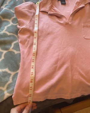 Ann Taylor Rugby PoloLight Pink Crop Top thumbnail 4