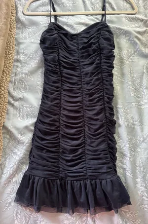 Navy Sparkly Mini Dress Black Size XS thumbnail 1