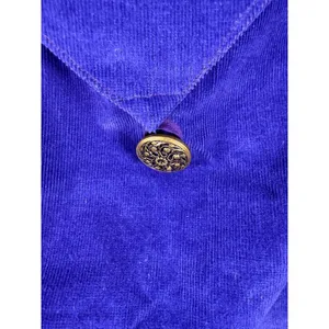 Handmade Purple Corduroy Backpack Boho Artisan Rucksack 16x13 thumbnail 2