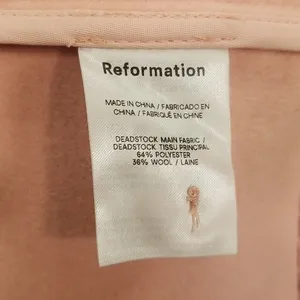 💕REFORMATION💕 Lester Coat ~ Faux Fur Shawl Collar Double Breasted Pink S NWT thumbnail 15