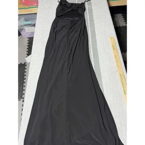 Womens‎ Black One Shoulder Evening Gown Maxi Dress Cutout Back Small thumbnail 5