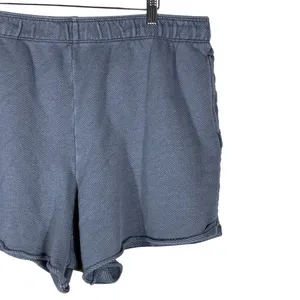 Aerie Textured Lounge Shorts Solid Grey Casual Athleisure Relaxed Fit Size XL thumbnail 3
