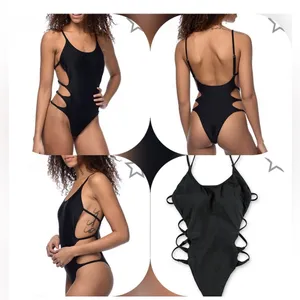 NWOT Byrds of Paradise Cut out bathing‎ suit black XS thumbnail 2