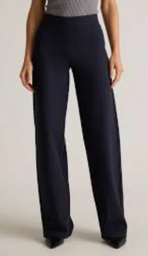 Quince Ultra Stretch Ponte Pull On Pants Navy Size Small thumbnail 1