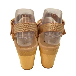 Earth Chunky Platform Sandals Womens 9M Dusty Pink Wood Heel Hippie Festival thumbnail 5