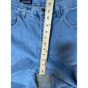 Lands End Vintage High Rise Straight Leg Jeans 10 Tall Made in USA Blue Denim thumbnail 5
