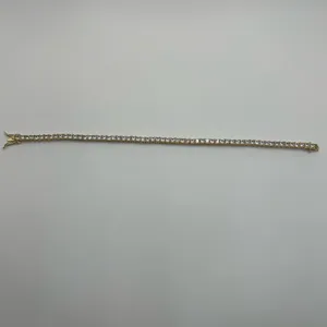 Kay Jewelers Moissanite Tennis Bracelet Gold 3mm 8 Inch Brand New VVS1 Crazy Shine No Pass thumbnail 3