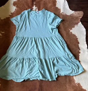Old Navy tiered tee shirt dress size large 100% cotton thumbnail 1