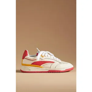 Oncept Preston Retro Leather Sneaker White Red Yellow Sz 7 NWT‎ thumbnail 7