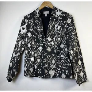Chico’s 0 career business casual Open Blazer jacket small 4 6 artsy boho western thumbnail 2