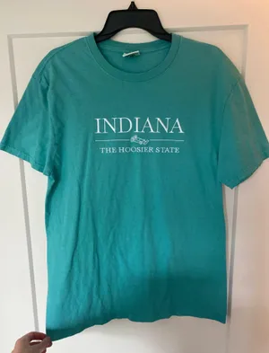 Indiana Embroidered Shirt Blue Size M thumbnail 1