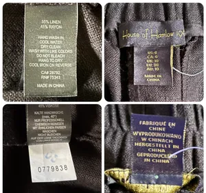 House of Harlow black linen cargo pants thumbnail 9