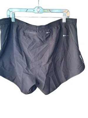 The North Face Size XL Womens Black FlashDry Running Shorts Back Zipper Pocket thumbnail 4