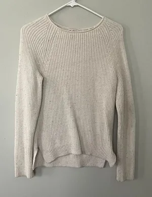 Gap white cream long sleeved knit sweater casual‎ comfortable warm wool cotton thumbnail 1