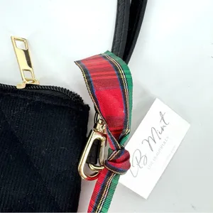 Stylish Black Quilted Wristlet with‎ Plaid Gift Ribbon NWT thumbnail 4