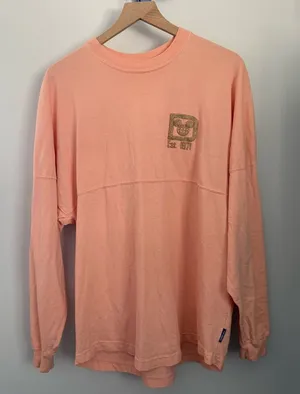 Walt Disney World Medium Peach Pink Gold Glitter Spirit Jersey Glitter Oversized thumbnail 1