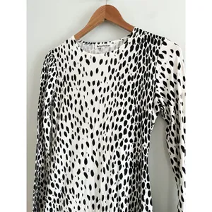 Reformation‎ | Kenmare Long Sleeve Knit Minidress In Cheetah | Sz S thumbnail 7