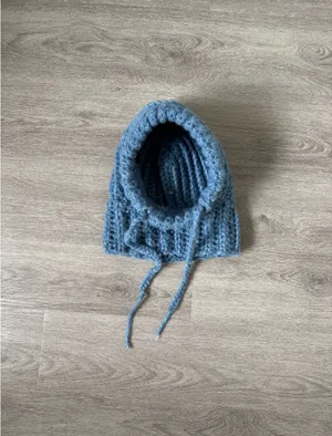 Handmade Blue Crochet Balaclava thumbnail 2