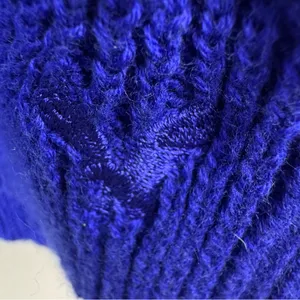 American Eagle Womans Sweater Sz‎ M Pull Over Royal Blue Open Textured Knit thumbnail 6