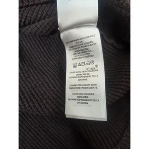 Lauren Ralph Lauren Women’s M Brown Waffle Weave Turtleneck Long Sleeve Shirt thumbnail 6