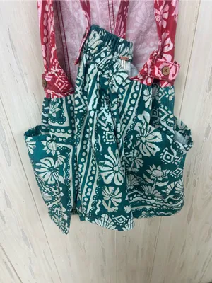 Free People Palm Bay Tropical Bandana Print Shortalls Romper medium NWOT thumbnail 7