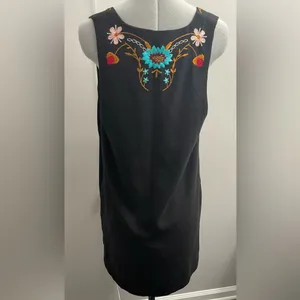 🩵FREE PEOPLE Embroidered Mini Dress, Small thumbnail 3