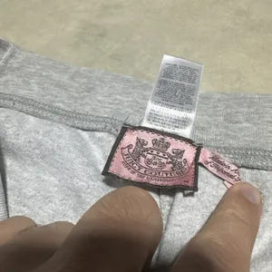 Juicy Couture Women's Gray Knit Jogger Pants Drawstring Pockets Cotton SZ M Y2K thumbnail 4