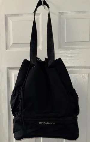 Beyond Yoga Black Convertible Drawstring Tote thumbnail 1