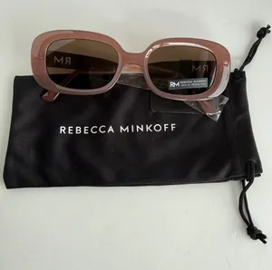Rebecca Minkoff Women's Oversized Sunglasses in Dusty Rose with Brown Lenses thumbnail 1