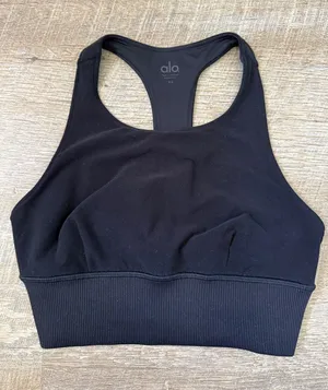 ALO Yoga Black Racerback Sports Bra Size XS thumbnail 1