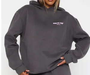 White Fox Hoodie Boutique Grey thumbnail 1