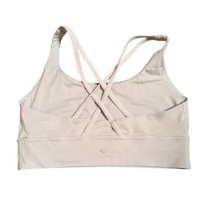 Lululemon Women’s Size 10 Longline Energy Bra Light Pale Purple Strappy Gym Yoga thumbnail 3
