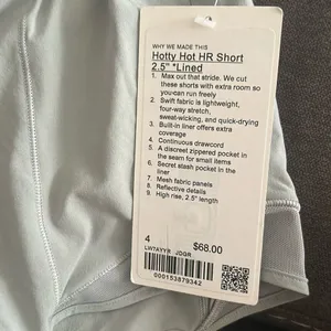 Lululemon Hotty Hot Lr Shorts 2.5" Hazy Jade Size 4 Nwt *Rare* thumbnail 3