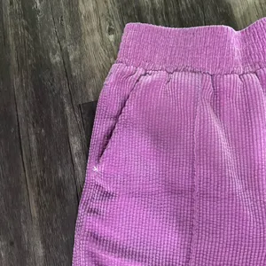 Urban Outfitters Drapey Corduroy Wide Leg Pants in Bubblegum Pink thumbnail 7